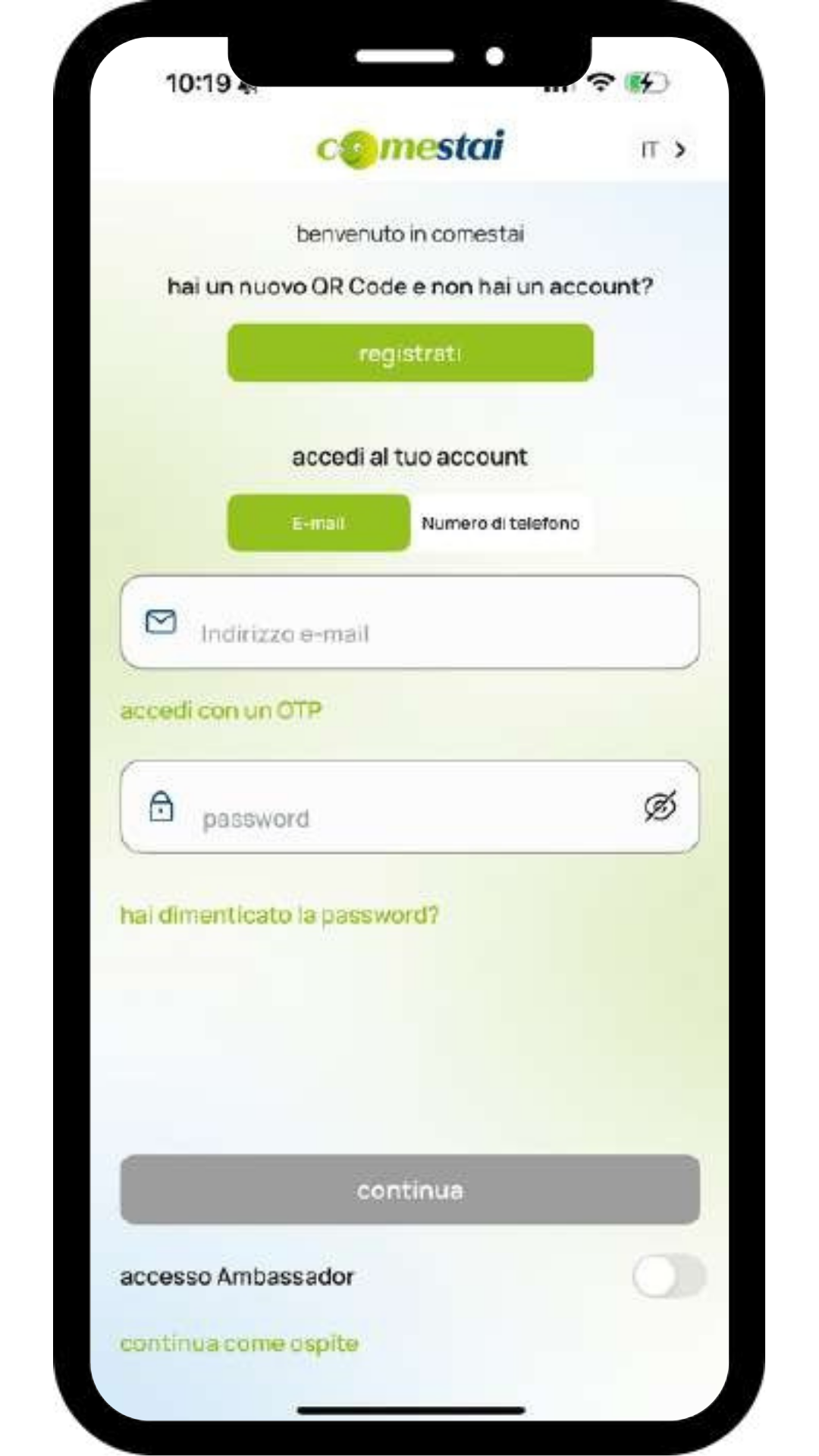 2 - Registrati: Compila il profilo con i tuoi dati personali per registrarti in modo sicuro
