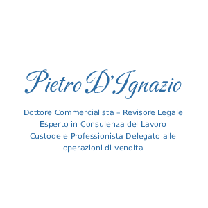 Dott. Pietro D'Ignazio - Dottore Commercialista – Revisore Legale